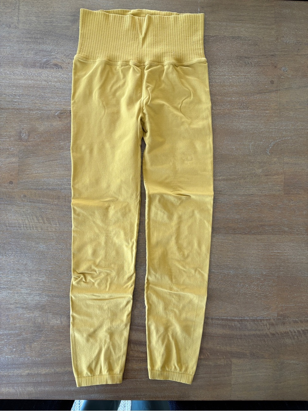 Free People Good Karma High-Rise Leggings in Mustard Yellow